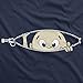 Maternity Baby Peeking T Shirt Funny Pregnancy Tee For Expecting Mothers (Navy) - M
