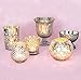 Luna Bazaar Vintage Glam Mercury Glass Tealight Votive Candle Holders (Silver, Set of 6, Assorted Designs and Sizes) - for Weddings, Events, Parties, and Home Décor, Ideal Housewarming Gift