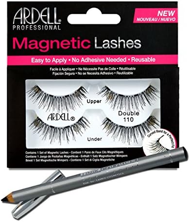 Ardell Professional Double 110 Magnetic Lashes + Unikcolours Black Eyeliner Pencil - Eye Makeup Set