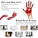 iTech More Halloween Decorations Horror Bloody Handprint &Footprint Stickers Window Decals Wall Stickers Decor for Vampire Zombie Party Decorations Supplies 8 Sheets（92 Pcs）