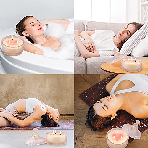 AWEIE Scented Candles for Home Scented, 3 Wick Romantic Candles Aromatherapy Candle Gift for Women, 100% Soy Wax Candles for Home Scented,55 Hours Long Burning 7.1Oz