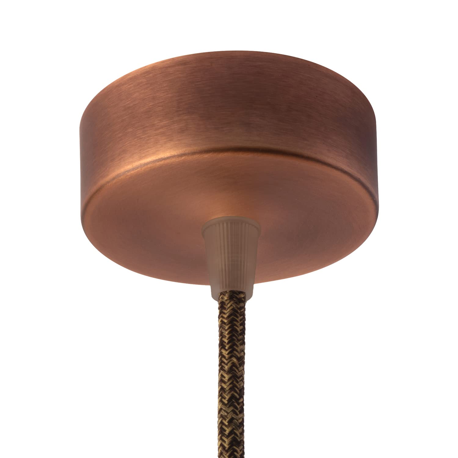 AMARCORDS - Metal Ceiling Rose, Color Bronze, lamp Ceiling Canopy Complete with Cable clamp Accessories, Screws and Ceiling Bracket. Diameter 77mm Height 26mm — image 1