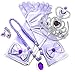 GCFIYPP Princess Dress up Accessories 5 Pieces Gift Set Sofia the First Party Supplies Crown Scepter Necklace Earrings Gloves (Crown Scepter Necklace Earrings Gloves)