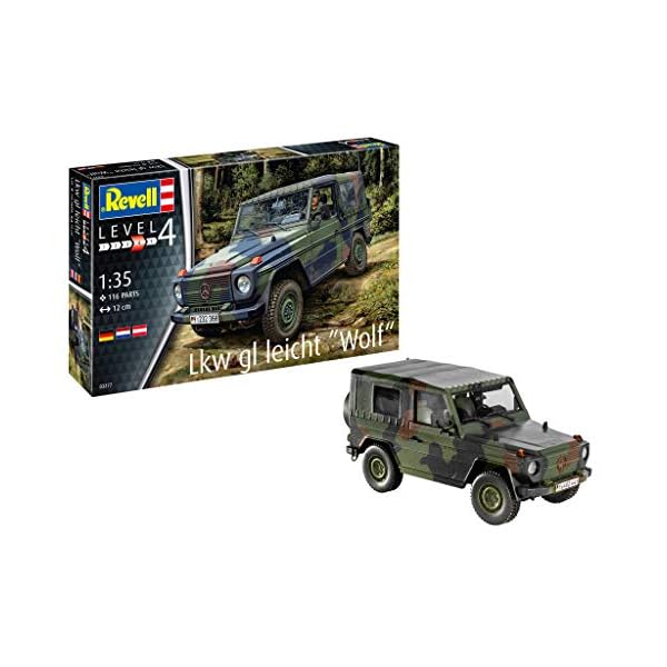 Revell Modellbausatz LKW GL Leicht Wolf I MaÃstab 1:35 I Detailgetreue Nachbildung mit vielseitigen DarstellungsmÃ¶glichkeiten I Abziehbilder fÃ¼r Verschiedene Einsatzszenarien
