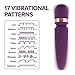 Electric Vibrator Magic Wand Massager – Double Use G Spot Sex Toy Stimulator Neck Massager with Dual Vibrations (Head and Tail) 17 Vibration Patterns – Lyps Massage Wand (Purple) (Purple)
