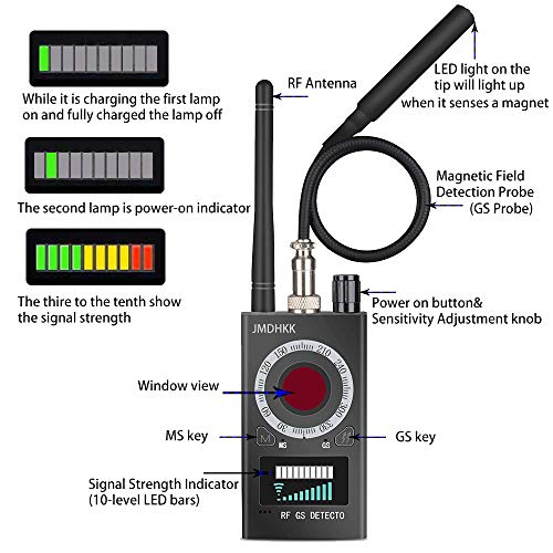 JMDHKK Hidden Camera Detectors, Bug Detector,Anti Spy Detector,GPS