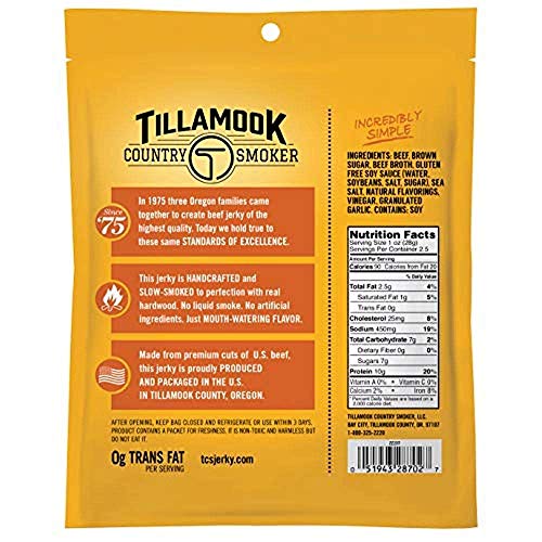 Tillamook Beef Jerky Best Seller 4 Pack (Old Fashioned, Teriyaki), 10 Oz - Thumbnail 3