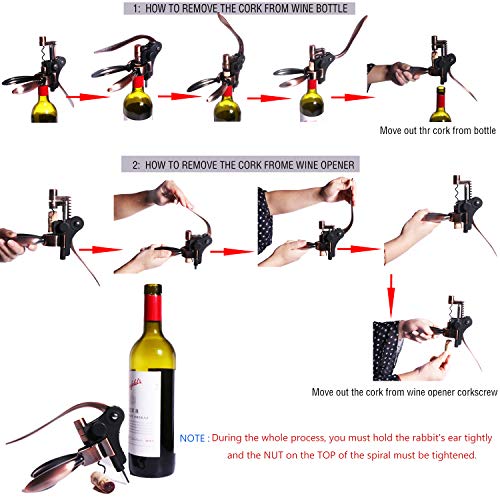 JTTVO Rabbit Wine Bottle Opener2020 Upgraded Corkscrew Wine Opener Kit