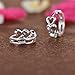 Infinite U Huggie Earrings 925 Sterling Silver Small Hoop Cartilage Hollow Heart Cluster for Women, 0.5''