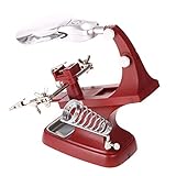 Gocheer Multi-functional Welding Magnifier 3X/4.5X Magnifying Glass Magnifier 2 LEDs with Alligator Clip Helping Hand Soldering Holder Repair Mgnifying Tool for Soldering, Assembly, Repair, Modeling