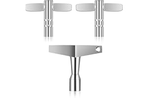 Ouligay 3 Pack Universal Drum Tuning Key, Drum Key, Drum Tuner, Drummers Accessory for Acoustic and Electronic Drums (Zinc Alloy, Quadrilateral)