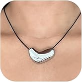 Roe Dolph Gold Pendant Necklace Boho Statement Necklaces for Women Chunky Charm Necklace Long Cord Necklaces with Drop Style Christmas Jewelry Gift