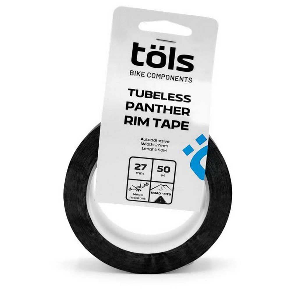 TÖLS Panther Rim Tape 27 mm x 50 m, Unisex Adult Tubeless Tapes, (Multicoloured), Single