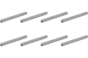 MECCANIXITY 8 Pcs Round Ended Feather Key, 100x8x7mm Carbon Steel Drive Shaft Parallel Keys Keyway Stock Assortment for Mecha