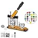 Mophorn Button Maker 75mm Button Maker Machine 3 inch Rotate Button Badge Make with 100 Sets Circle Button Parts DIY Great Customized Gifts for Family and Friends