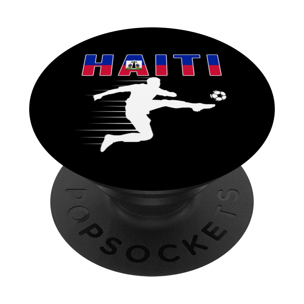 Haiti Soccer Lovers Jersey - Support Haitian Football Team PopSockets Swappable PopGrip