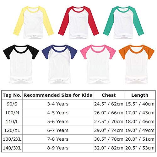 image for IMEKIS Teenager Kids Boy Girl Jersey T-Shirt Basic Active Tee Sports S