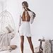 Toimothcn Women White Lace Dress Slash Neck Off Shoulder Cocktail Party Elegant Dress Sexy Prom Gown