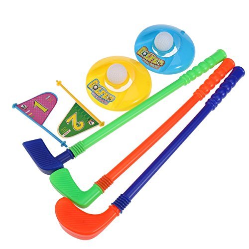 OFKPO Mini Golf Toy Golf Set Kids Golf Toy Kids Portable Mini Plastic Golf Club Set Outdoor Game