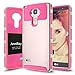 LG G Stylo / LG G4 Stylus (LS770) Case,AnnBay(TM) for LG G4 Stylus/LG G Stylo 2in1 Hybrid Armor Case Heavy Duty Case,High Impact Case(Gold/Hot pink)