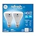 GE Refresh HD LED Light Bulbs, 65W Replacement, BR30 LED Floodlight, 2-Pack, Daylight, Dimmable Flood Light Bulbs, Indoor, Medium Base