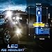 JDM ASTAR K1 10000 Lumens Extremely Bright 1:1 Design H11 H8 H16 All-in-One LED Headlight Bulbs/Fog Lights/DRL, Xenon White