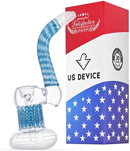 Glass Device With Blue Pattern 6.5 Inch
