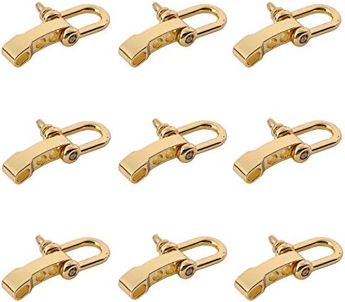 ZHW Adjustable D Shackles Buckle Sets U-Shaped Stainless Steel Shackles for Paracord, Outdoor Rope Survival