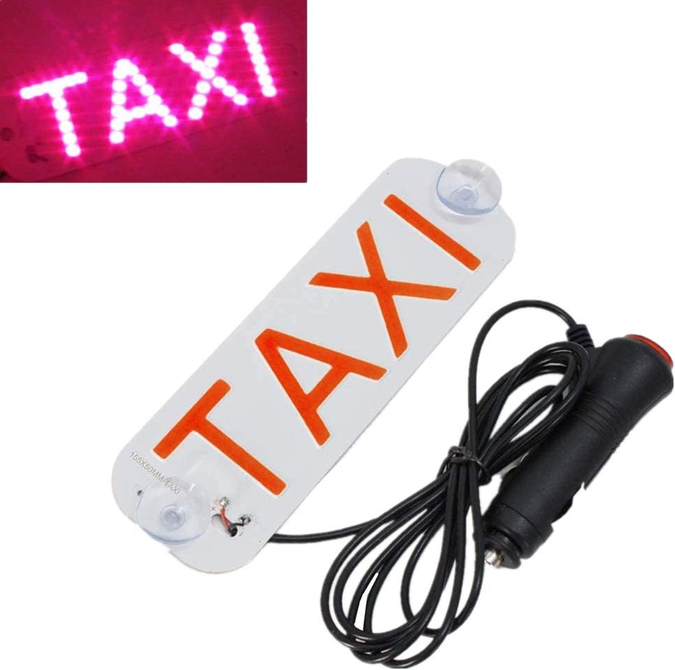 Taxi Sign, Taxi LED Light Sign Décor for Cars LED Removable