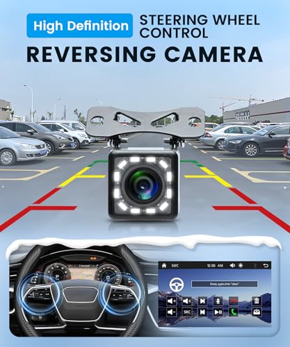 Wireless Carplay Car Radio 1 Din with You-Tube Android Auto, 7 Inch Touch Screen Car Radio with iOS/Android Mirror Link Bluetooth FM Radio USB/EQ Steering Wheel Control Rear Camera