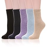 SDBING Women's Super Thick Winter Warm Casual Wool Soft Crew Socks Color Varies
