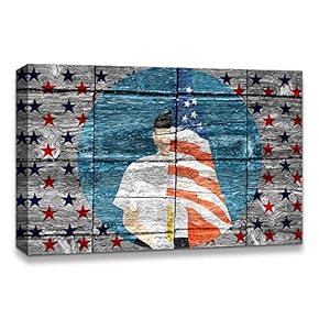 Canvas Wall Art Memorial Day Painting Artwork for Home Prints Framed - 12x18 inches