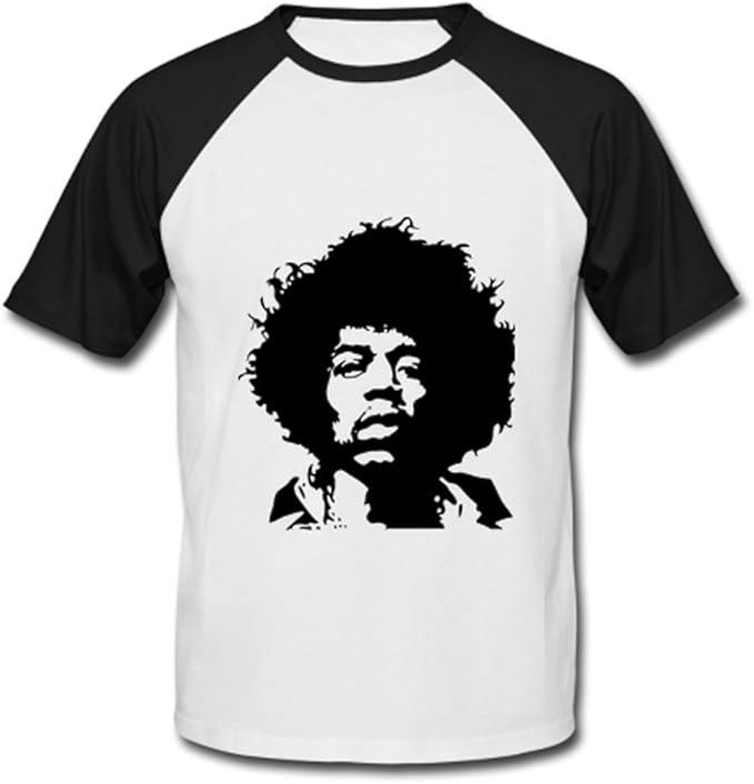 Ftuodesign Jimi?Hendrix Men's Short Sleeve Tee Fashion Baseball T Shirt Black 2XL | Amazon.com