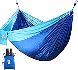 Utopia Home Supreme Nylon Hammock- Supports Up to Two People or 400 LBS - Porch, Backyard, Indoor, Camping - Durable, Ultralight Material - Includes Hanging Straps