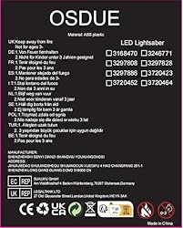 OSDUE Light Up Saber with Sound, 7 Colors