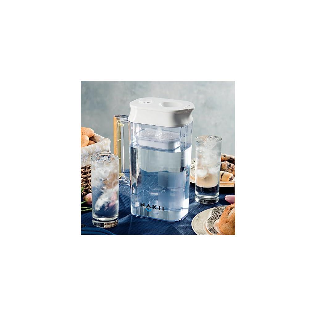 Nakii Water Filter Pitcher Long Lasting 150 Gallons, Supreme Fast