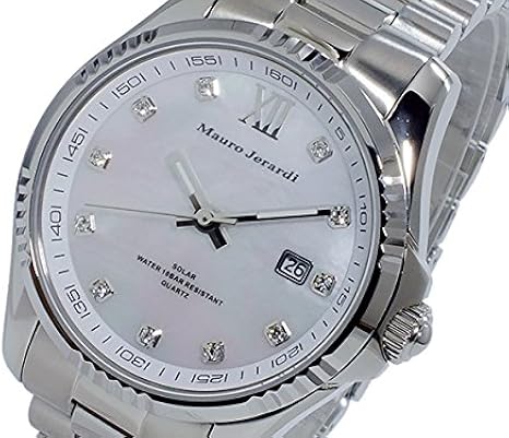 Amazon Co Jp Mauro Jerarudyi Mauro Jerardi Solar Men S Watch Mj037 3 White Wrist Watches