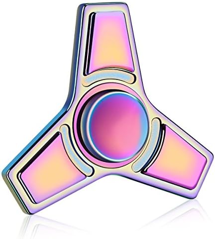 Willgo Fidget Spinner Toy,Fidget Cube Rainbow Metal ,Edc Hand Spinner High Speed Durable Ceramic Bearing For Kids &amp; Adults Stress Reducer Relieves ADHD Anxiety and Boredom Up to 4 Mins