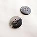 Takashima Black Mother of Pearl Buttons,(Black Lip Oyster)#00017JK Four-Hole,15mm(5/8'')8Pieces&20mm(13/16'')3Pieces Suit Buttons Set