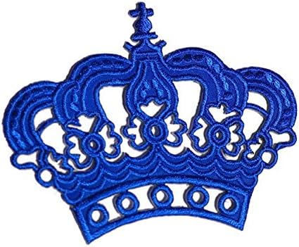 ฺBlue Crown Iron on Patch Embroidered Sewing for T-shirt, Hat, Jean ,Jacket, Backpacks, Clothing Ships and sold from Naree2016. only. Made in Thailand, Buy good quality item