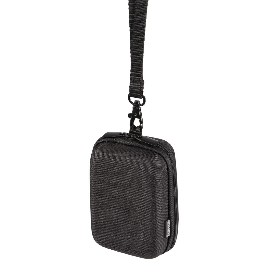 Hama "Terra Camera Bag Made of Recycled Polyester (Small Camera Bag for Compact Cameras 7.5 x 4.5 x 13 cm, Shoulder Strap and Belt Loop for Days as a Bum Bag or Belt Bag) Grey