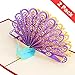 2 Pack 3D Pop Up Cards, Wimaha Peacock Thank You Card Greeting Cards in Chinese Paper Cutting Creative Pop-up Cards,15cm x 15cm
