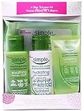 Simple 3 Step Skin Care Kit Moisturizing Facial Wash ,Moisturizer, Toner and Facial Wipes