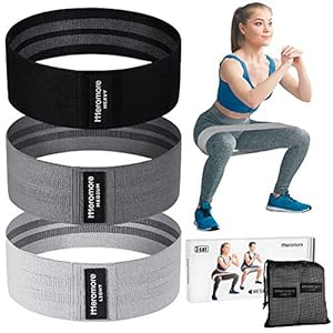 Meromore Fitnessband, set van 3, fitnessbanden en weerstandsbanden, set van 3 weerstandsniveaus voor billen en benen…