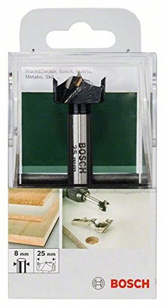 Bosch 2609255280 Tungsten Carbide Tipped Hinge-Boring Bit with Diameter 25mm