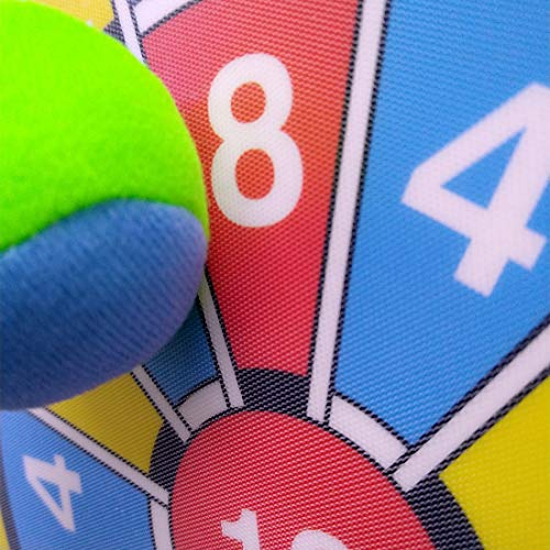 WEY&FLY Sticky Darts Board Set, Novelty Fabric Shark Dart Board Double-Sided Ball Board Game with 4 Soft Balls Safe for Kids Fun for Adults
