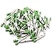 TOTOT 50PCS Alligator Clips Test Crocodile Clamps 45mm Silver Tone With Green Handle