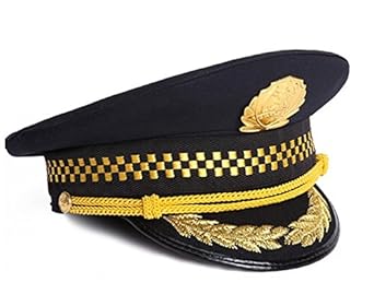 【クリックで詳細表示】パイロット ポリス 警官 ハット 帽子 コスプレ イベント 用 メタル ホイッスル 付き (1. パイロットM)