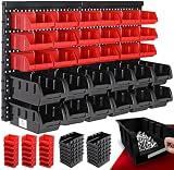 Monzana 32pc Garage Wall Rack Storage Boxes Tool Organiser Workshop Craft view 10