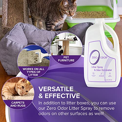 Zero Odor Litter Odor Eliminator Patented Molecular Technology Pet Safe & Works on all